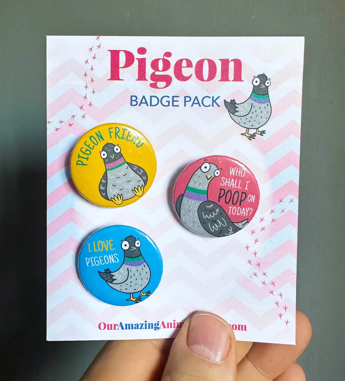 Pigeon badge pack