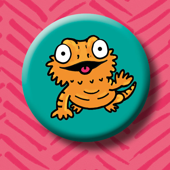 Bearded Dragon Button Badge