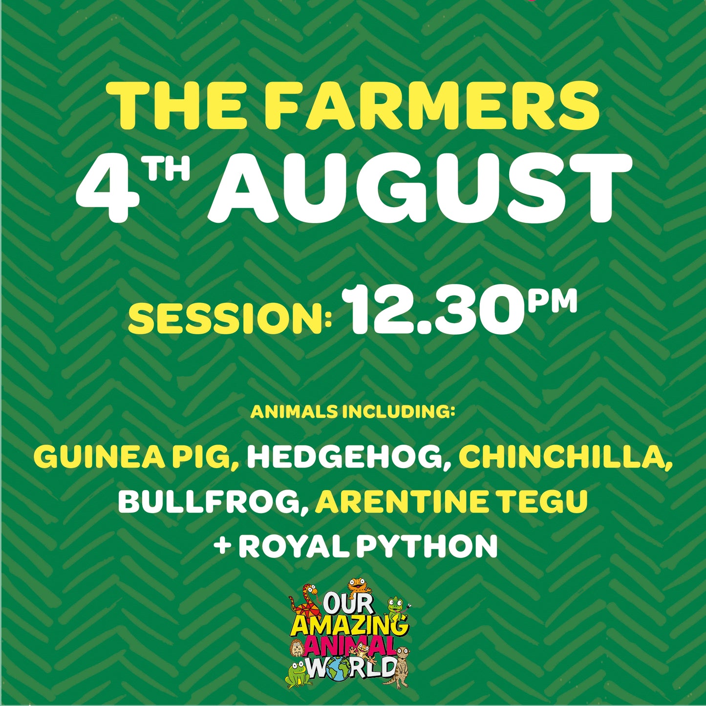 Ticket for 4th August at the Farmers in Scaynes Hill. 12.30pm session.