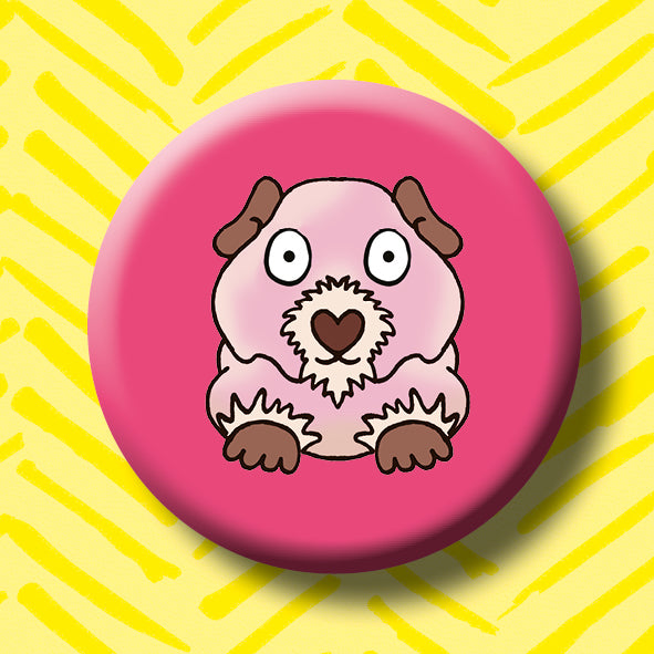 Hairless Guinea Skinny Pig Button Badge