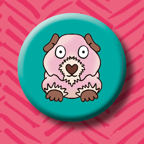 Hairless Guinea Skinny Pig Button Badge