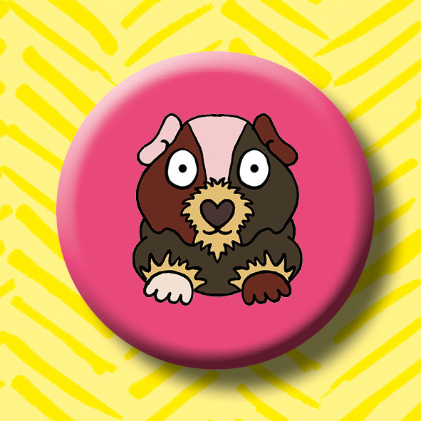 Hairless Guinea Skinny Pig Button Badge