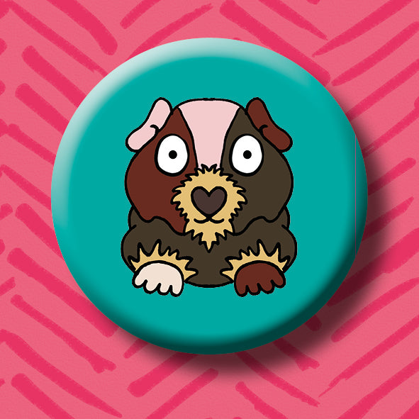 Hairless Guinea Skinny Pig Button Badge