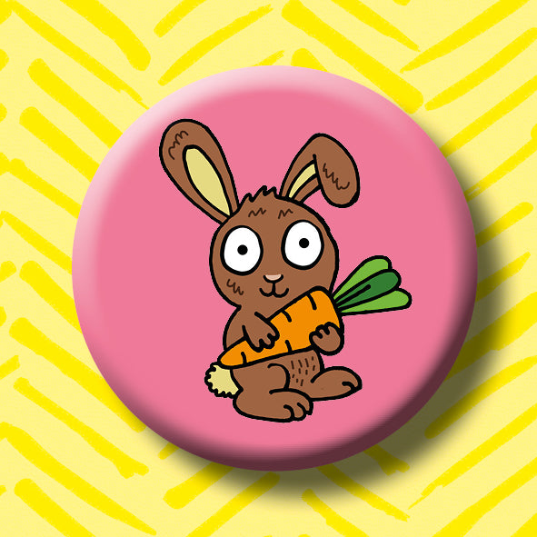 Rabbit Button Badge