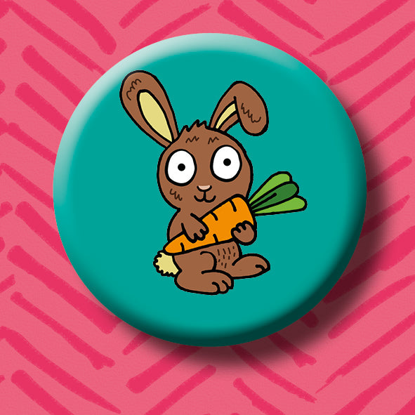 Rabbit Button Badge