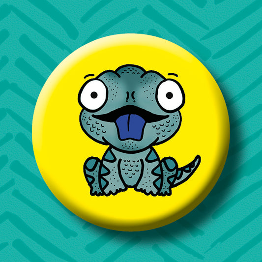 Blue Tongue Skink Button Badge