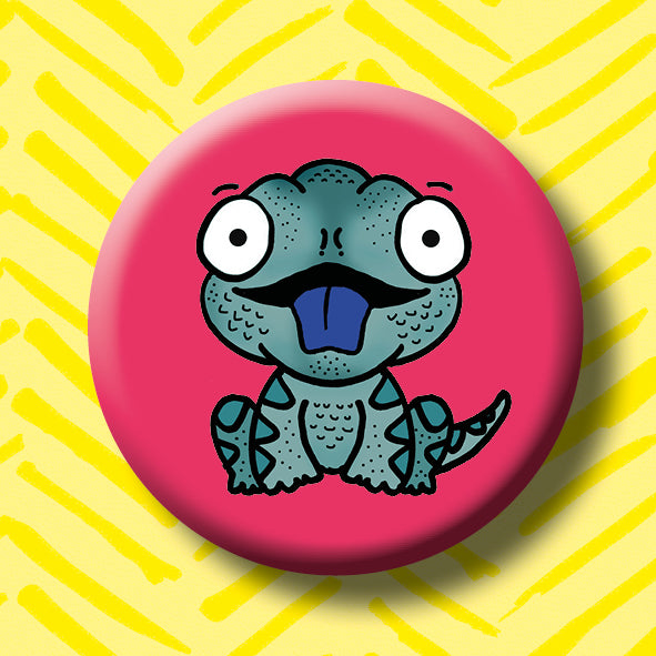 Blue Tongue Skink Button Badge