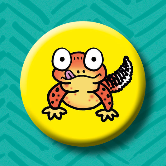 Leopard Gecko Button Badge