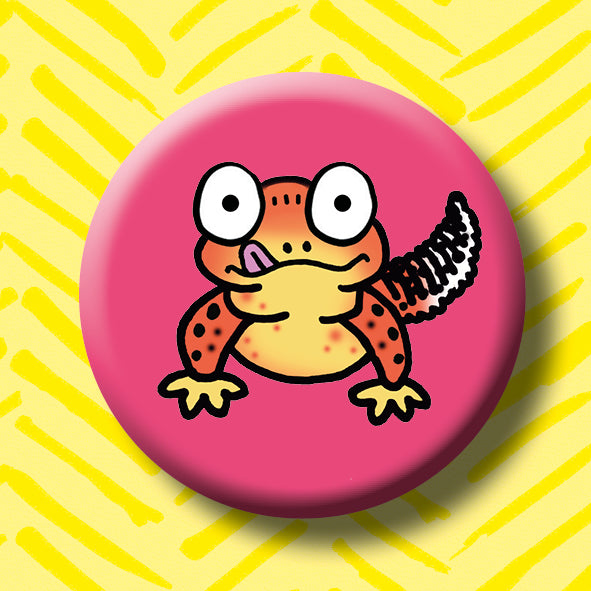 Leopard Gecko Button Badge