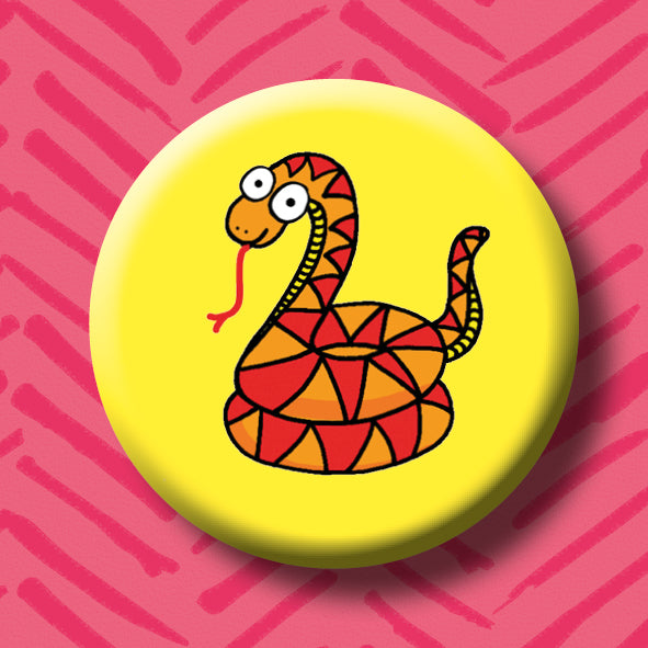 Snake Button Badge