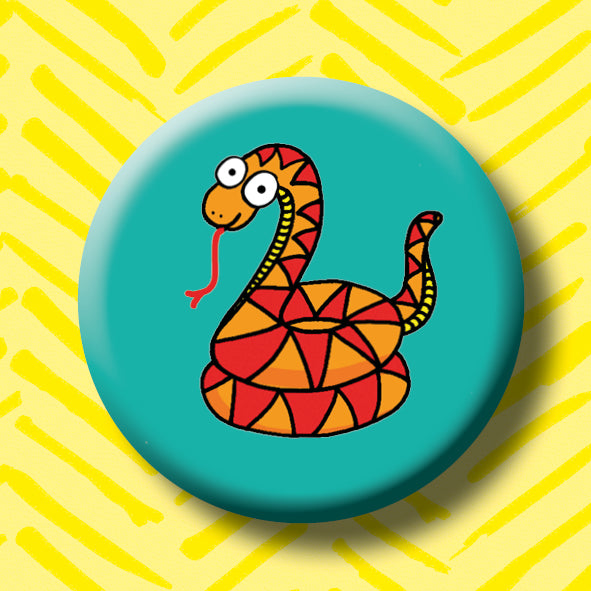 Snake Button Badge