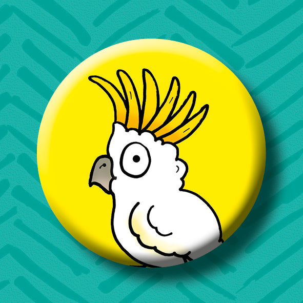 Cockatoo Button Badge