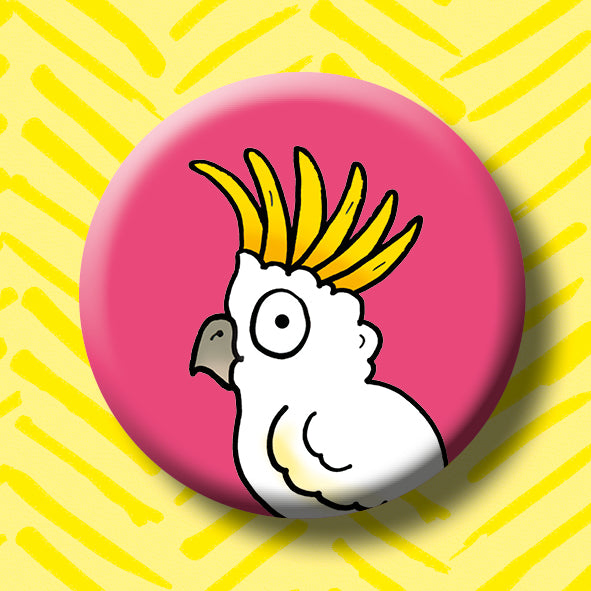 Cockatoo Button Badge