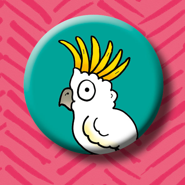 Cockatoo Button Badge